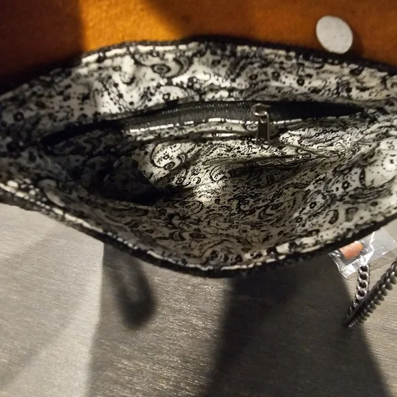 Western Brown Cowgirl Turquoise & Silver Accentsq Crossbody Canvas Tooled Han… - Picture 4 of 10